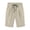 Khaki, variant on Staron Summer Shorts for Women Casual Elastic Waist Drawstring Side Pocket Solid Color 5/4 Pants, Yellow S