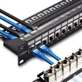 thumbnail image 1 of Panel de conexión Lysymixs Cat7 STP 24 puertos RJ45, rack de 19 pulgadas, 1 of 6