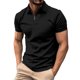thumbnail image 1 of Playera Elvqul para Hombre Casuales Negro Manga Corta Estampilla Algodón con Solapa, 1 of 4