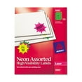 thumbnail image 1 of Avery Consumer Products  Neon Laser Labels- Burst- 2-.25in. Diameter- Assorted- 180-PK, 1 of 1