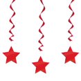 thumbnail image 2 of Red Star Hanging Decorations, 26in, 3ct, 2 of 2