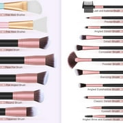 Makeup Brushes 16Pcs Professional Makeup Brush Set, 2 Silicone Face Mask Brushes,4 Blender Sponge,1 Brush Cleaner Premium Synthetic Foundation Brush Blending Face Powder Blush Concealers Eye Shadows