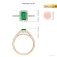 thumbnail image 6 of ANGARA Natural 1 Ct Emerald-Cut Emerald Ring with Diamond Halo in 14K Rose Gold for Women (Size-7x5mm) | May Birthstone, Birthday, Anniversary, Jewelry Gift for Women | Natural Emerald Ring, 6 of 10