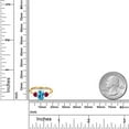 thumbnail image 6 of Gem Stone King 2.00 Ct Oval Swiss Blue Topaz Red Created Ruby 18K Yellow Gold Plated Silver Ring, 6 of 6