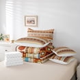 thumbnail image 6 of Manfei Retro Aztec 7-Piece Bedding Comforter Set,Boho bohemian Style King Bedding Sets,Beige Brown Bed Sheets For Adults,Microfiber Bedroom Decor Reversible, 6 of 8