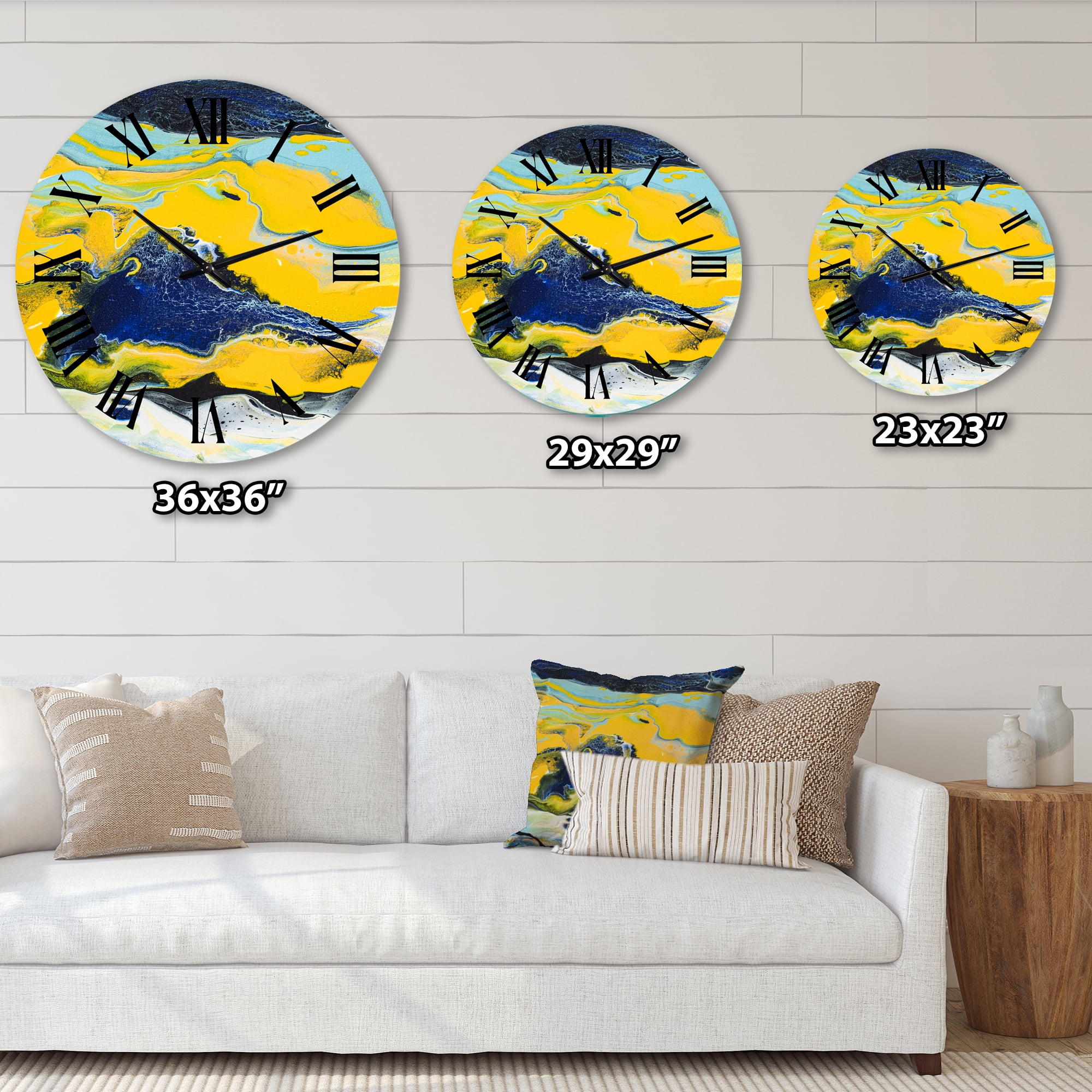 Designart 1 in Modern,Contemporary Wall Clock