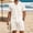 #253-White, variant on Ceisia Mens 2 Piece Linen Blend Camp Collar Short Sleeve Shirt and Drawstring Shorts Set Casual Summer Outfit for Men Beach White S Gifts for Father