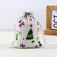 thumbnail image 4 of 50 PCS Party Bags Printing Cotton Drawstring Bags Christmas Party Wedding Small Gift Pouches Mini Linen Storage Sacks Gift Bag, 4 of 7