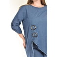 thumbnail image 4 of Set de mezclilla asimetrico Roman Fashion /Tallas Extras, 0010 (Dark) azul 36, 4 of 6