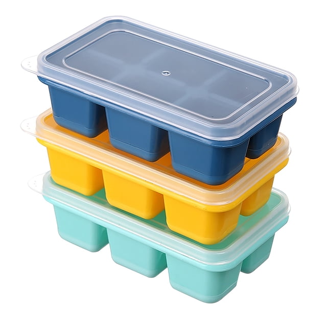 Clearance sales today deals prime, Ice Tray Ice Cube Maker Freezing Quick Freezing Tool For Home Refrigerator DIY Popular Ice Box With Lid Silicone Multi Functional Efficient Household Ice Cube Maker