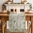 thumbnail image 2 of Table Runner 72 Inches Long for Kitchen Dining, Watercolor Floral Dresser Scarf Farmhouse, Dining Table Decorations for Wedding/Parties, Spring Flowers Birds Plants Country Beige 18 x 72 In, 2 of 8