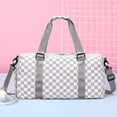 thumbnail image 4 of Oxford Fitness Bag Multifuncional Plaid Sports Bag para Hombres Mujeres (Gris), 4 of 9