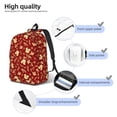 thumbnail image 4 of Yiaed Golden Squirrels Holiday Print Backpack, Premium Laptop Backpack, Travel Backpack for Women, Lightweight Backpacks, Comfortable Back Pack-Small, 4 of 7
