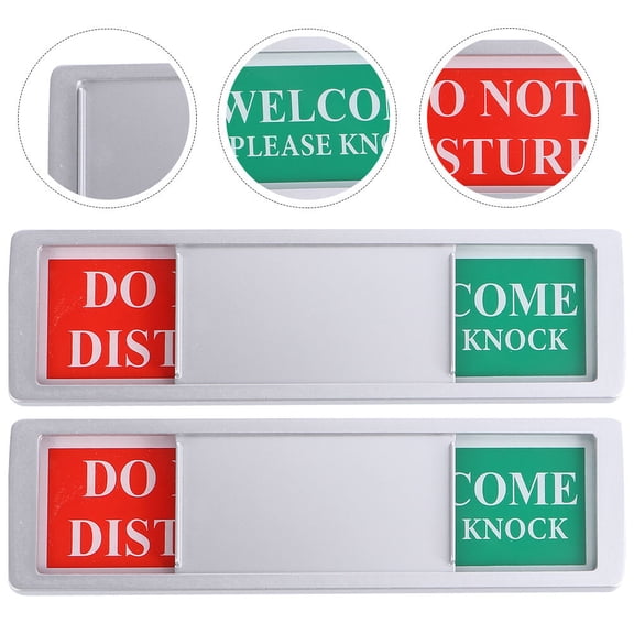 SWETRACE Privacy Indicator Sign Plated Silver Aluminum for Office Slide Occupied Vacant
