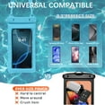 thumbnail image 2 of GAOBAO Waterproof Phone Pouch, IPX8 Cell Phone Dry Bag Case with Lanyard, Compatible with iPhone/Samsung, Up to 8.3", 2 Pack, 2 of 7