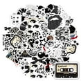 thumbnail image 4 of 35pcs Retro Stickers Stationery Stickers Music Stickers Rock and Roll Stickers for Laptops Suitcase Guitar, 4 of 9