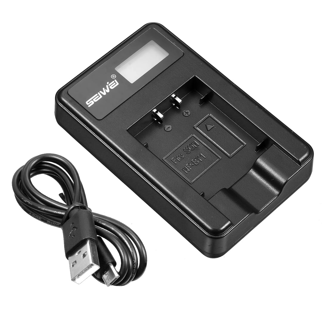 Unique Bargains Battery Charger LCD 1Slot with USB Cable for NPBY1