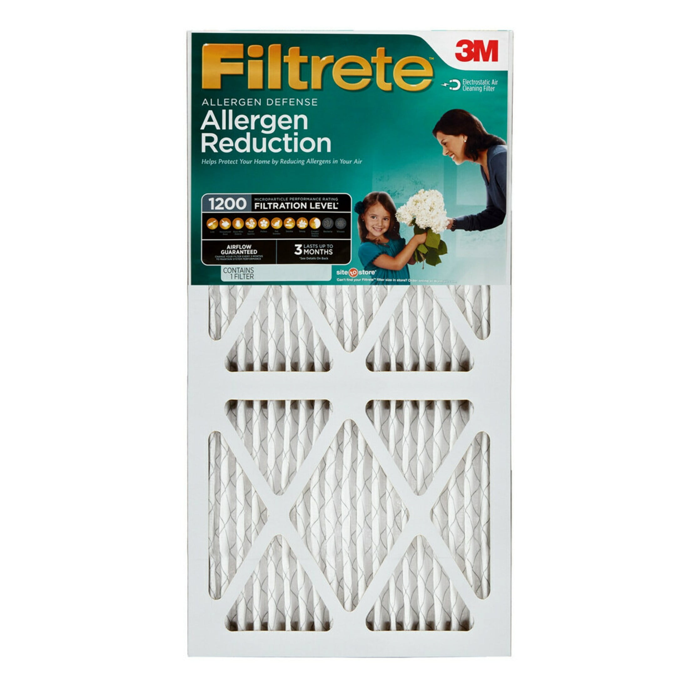 Filtrete 16x25x4 Air Filter MPR 1200 MERV 11 Allergen Reduction Deep Pleat 1 Filter Walmart