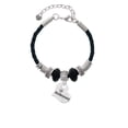 thumbnail image 2 of Delight Jewelry Silvertone Large Bridesmaid Heart Best Friend Celtic Knot Leather Bead Bracelet, 7"+2" Extender, 2 of 4