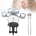 thumbnail image 4 of Kids Drum Set, Musical Drum Set, Small Rhythm Beat Toy Musical Instrument Plastic For Children From 1 To 6 Years Old Bleu, 4 of 8