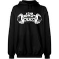 thumbnail image 2 of OXI Hoodie Sweatshirt - Your Workout is, Basic Casual Hoodie for Men's and Women Fleece Hoodie Long Sleeve - Black Large, 2 of 3