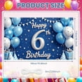 thumbnail image 2 of Blue Silver Theme Happy 6th Birthday Banner Starry Design 6th Birthday Display Glitter Balloons Silver Number Decor Kids Birthday Backdrop for 6th Birthday Party Kids Celebration Indoor Decoration, 2 of 9