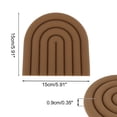 thumbnail image 2 of Unique Bargains 1 Pc Simple Design Silicone Coaster Brown Orange, 2 of 5
