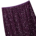 thumbnail image 3 of Inleife Women's Fashion High Waist Solid Color Short Skirt Loose Skirt Purple L, 3 of 5