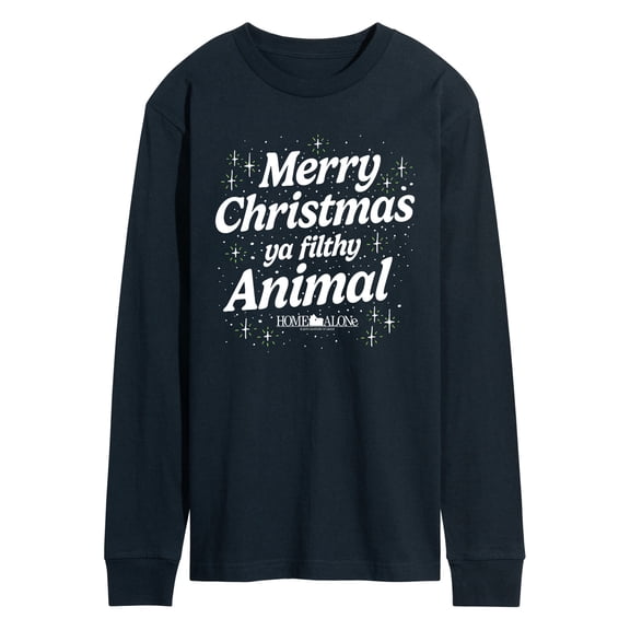 Home Alone - Merry Christmas Filthy Animal - Men's Long Sleeve Graphic T-Shirt