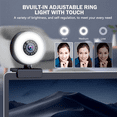 thumbnail image 4 of 4K HD Autofocus Webcam with Microphone, Adjustable Light Computer Camera USB Webcam for Laptop Desktop Video Calling, 4 of 8