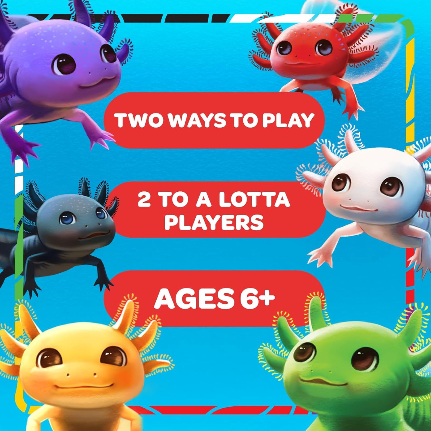 A Lotta Axolotls, Lighthearted Card Game, Great for Game Night, Perfect for Kids and Adults, Ages 6 and Up
