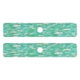 thumbnail image 2 of Mint Green Floral Pattern Quick Dry Silicone Algae Faucet Pad 14.7x5.4in 2 Pack Absorbent Mat for Kitchen Sink, Bathroom Countertop, 2 of 10