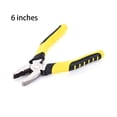 thumbnail image 2 of Riwesomey Alicates amarillos duraderos y fáciles de usar para cortar alambre y prensar alicates de punta de herramientas electricista 6 pulgadas Type3 NO3, 2 of 6