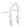 thumbnail image 2 of Unique Bargains 1 Pc Floral Print Handbag Strap for Travelling White Orange Alloy Polyester, 2 of 5