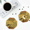 thumbnail image 5 of Balery 6 Pcs Coffee Vintageleather Coasters Set, Drink Table Cup Coasters For Living Room Kitchen Coffee Decor, 5 of 9