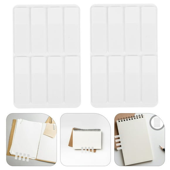 LIFKOME 2 Ensembles de Languettes de Classeur Blanc Forme Rectangulaire Matériau BOPP Collant pour Organisation Domestique