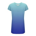 thumbnail image 4 of Dresses for Women Plus Size Akafmk Summer Dresses for Women Casual Dresses,Gradient Color Round Neck Short Dress Short Sleeve Mini Dresses Loose T Shirt Dresses, 4 of 5