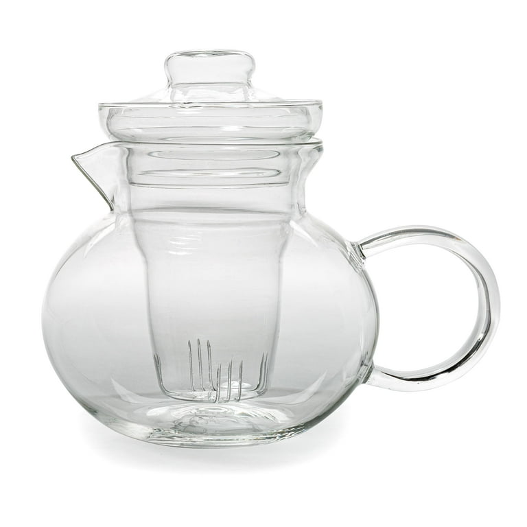 Glass Pitcher/strainer - Blue Willow Tea