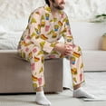 thumbnail image 7 of Salouo Hamburger Pizza Coke Print Button-Front Long Sleeve Pajama Set for Men, Soft 2Pjs Men's Long Sleeve Sleepwear-, 7 of 7