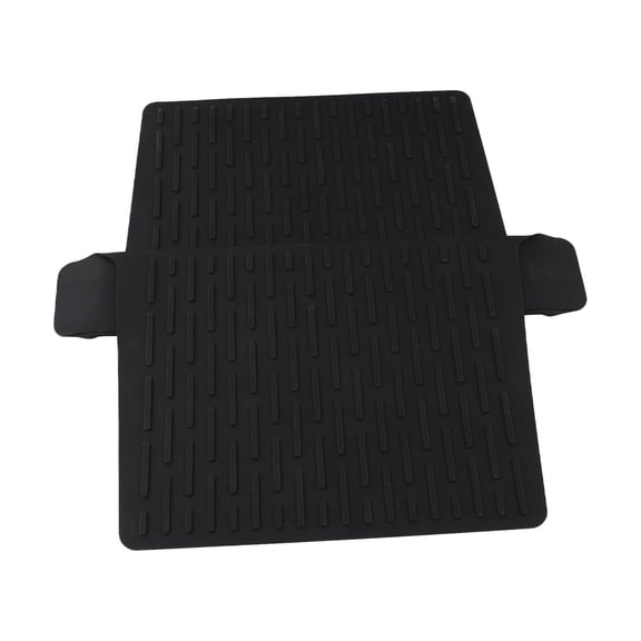 Kitchen Sink Divider Mat, Silicone Saddle Protector Pad for Double Sink Basin, Heat Resistant Non Slip Dishwashing Bridge Guard (Grey)