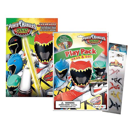 power rangers "dino charge" coloring book  activty set