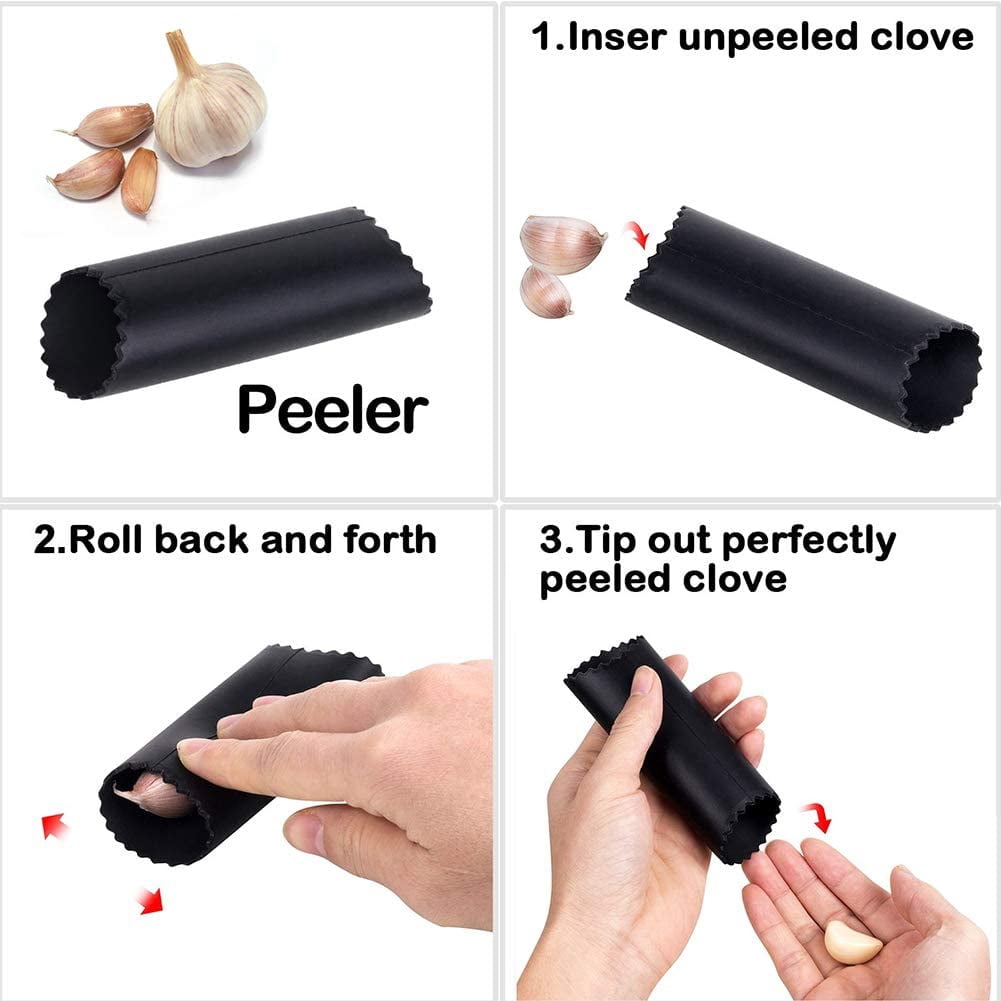 Garlic press kitchen tool garlic peeler professional ginger crusher ergonomic labor-saving rocker stainless steel