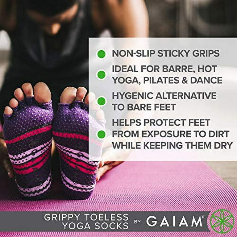 Gaiam Yoga Socks - 1 Mary Jane All Grip, No Slip NEW in Package 