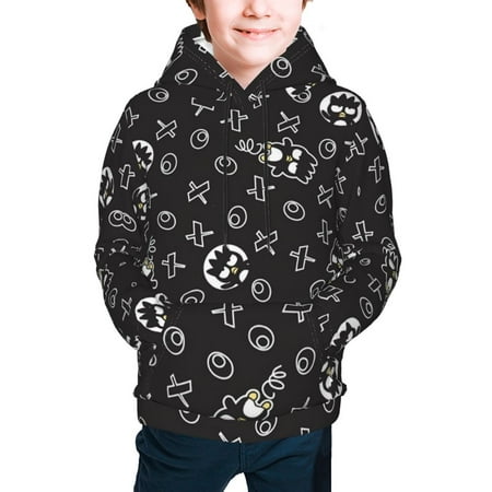 Badtz Maru Hoodie 3D Print Pullover Hooded Long Sleeve Sweatshirts Tops Blouse with Pocket for Boys Girls Small