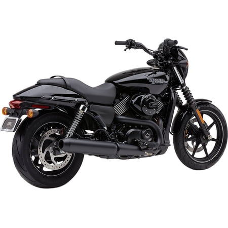 Black 4 in. Slip-On Slash-Down Mufflers