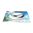 thumbnail image 3 of Ryvnso Placemats Set of 4 Palm Tree on Beach View Dining Mats Heat-Resistant Non-Slip Washable Table Mat, 3 of 8