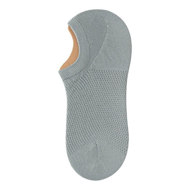 Nvzi 6 pares de calcetines invisibles para hombre, antideslizantes, de silicona, con absorción de humedad, de corte bajo, invisibles, informales, color verde claro