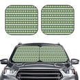 thumbnail image 2 of Cauagu Light Green Squares Cauagu {designName} Print Foldable Car Windshield Sun Shade | Front Windshield Shade for Sun | Fits Small Sedans, Mini SUVs, Hatchbacks-Medium, 2 of 6
