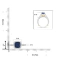 thumbnail image 5 of ANGARA Natural 1.6 Ct Sapphire & Diamond Ring with Filigree in 14K White & Yellow Gold for Women (Size-7mm) | September Birthstone, Anniversary, Jewelry Gift for Women | Natural Sapphire Ring, 5 of 9