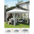 thumbnail image 5 of Pop Up Gazebo 13x13ft, Hexagonal Outdoor Canopy Shelter, Instant Patio Gazebo Tent with Mesh Netting and Strong Steel Frame for Patio Backyard Garden Wedding Party, 5 of 7